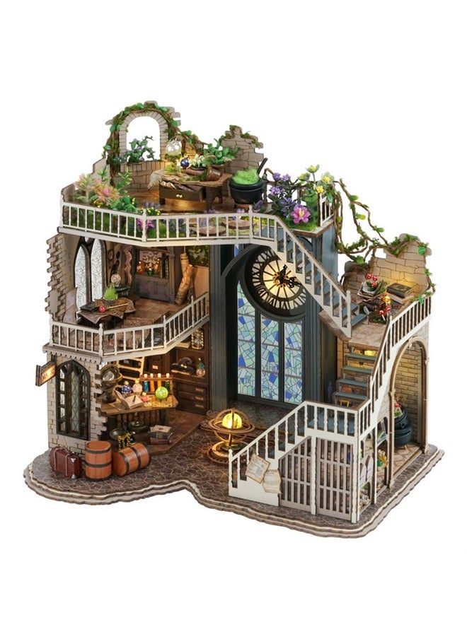 Flever Dollhouse Miniature DIY House Kit Creative Room with Furniture for Romantic Artwork Gift (William' s Magic House)