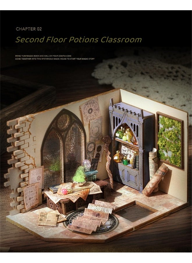 Flever Dollhouse Miniature DIY House Kit Creative Room with Furniture for Romantic Artwork Gift (William' s Magic House)