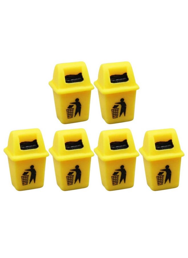 Toyvian 6Pcs Mini Trash Can Toy Dollhouse Trash Can Mini Garden Waste Basket Micro Landscape Garbage Can Educational Garbage Pail Model Toy