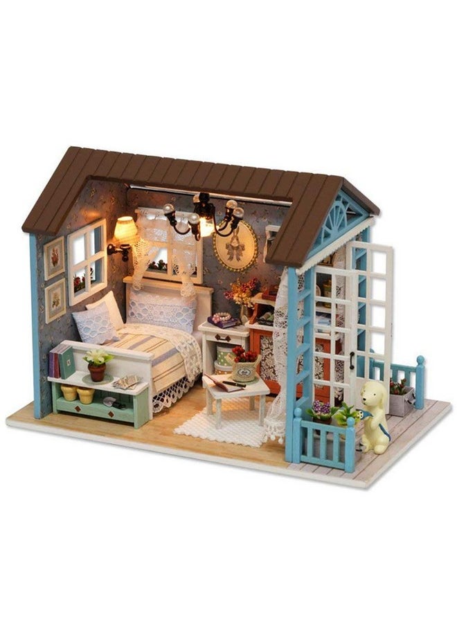 DIY Dollhouse Miniature Kit UniHobby Romantic Forest Time Wooden Mini House Toy with Furniture Lights