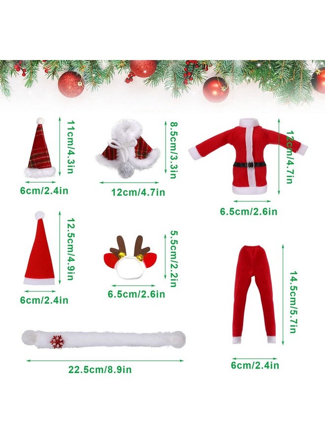 JANYUN Christmas Doll Clothes and Accessories,Doll Clothes Sets Party Dresses Outfits Xmas Gift Costumes Doll Shoes for Christmas Party Favors Girl Gift(Dolls not Included)