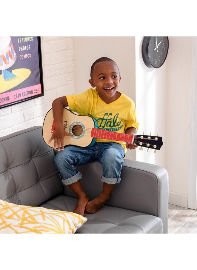 KidKraft Lil' Symphony Wooden Play Guitar, Kids Musical Instrument Toy, Gift for Ages 3+