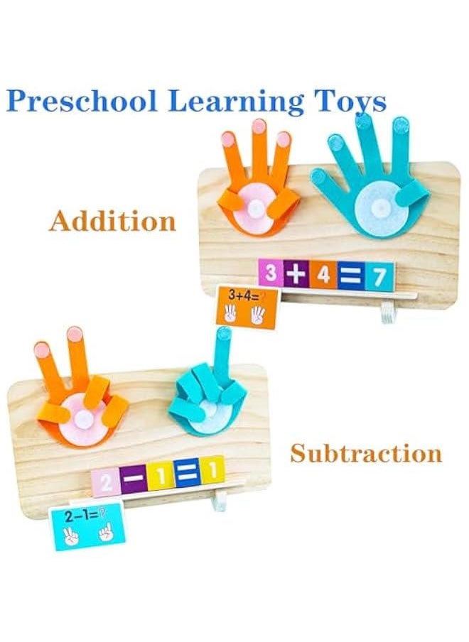 Montessori Toys for 3 4 5 Year Old,Double-Sided Preschool Learning Toys for Toddlers age 2-4,Educational Math manipulatives Number Counting Blocks for Kids, Stocking Stuffers for Boys Girls