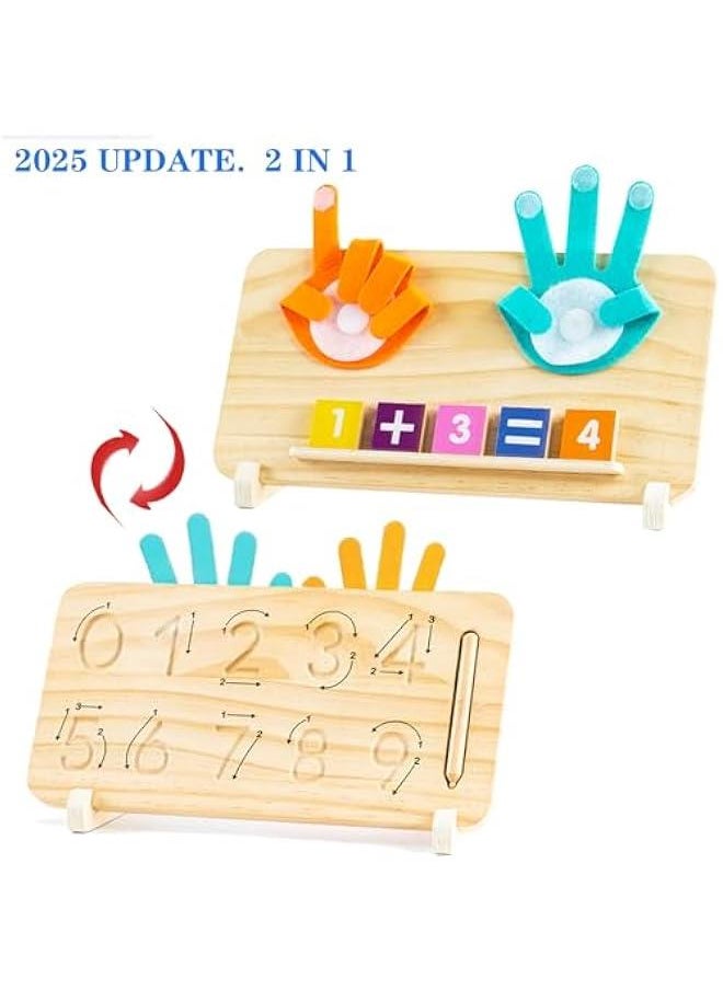 Montessori Toys for 3 4 5 Year Old,Double-Sided Preschool Learning Toys for Toddlers age 2-4,Educational Math manipulatives Number Counting Blocks for Kids, Stocking Stuffers for Boys Girls
