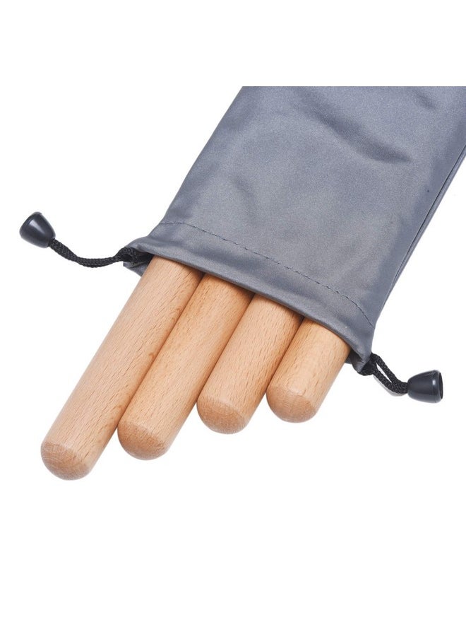 16 Pack Music Lummi Sticks for Kids, 8 Inch Rhythm Sticks with Carry Bag