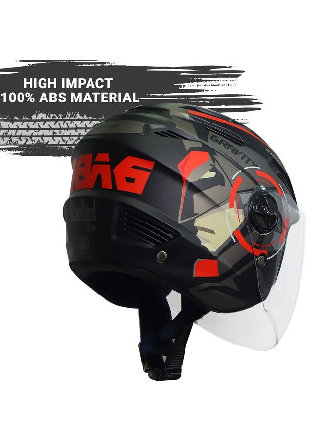 Steelbird SBA-6 7Wings Gravity Open Face ISI Certified ABS Helmet