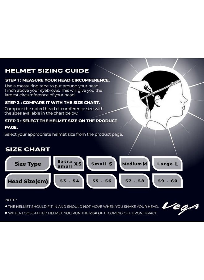 Vega Blaze Dx White Helmet-L