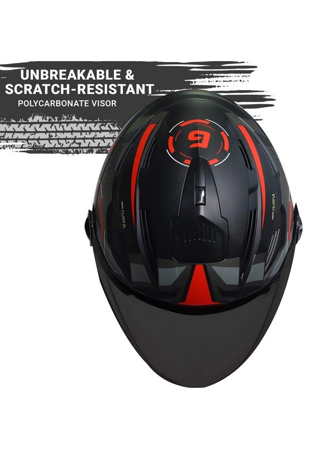 Steelbird SBA-6 7Wings Gravity Open Face ISI Certified ABS Helmet