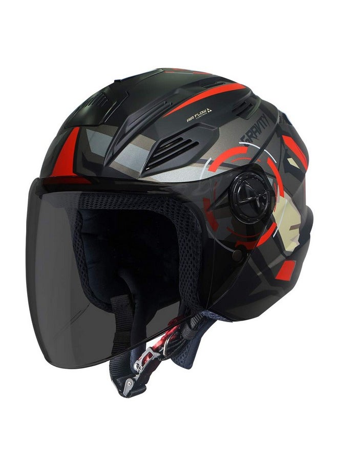 Steelbird SBA-6 7Wings Gravity Open Face ISI Certified ABS Helmet