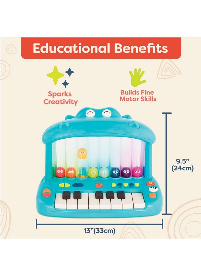 B. toys- Hippo Pop- Musical Toy Keyboard - Play Piano - Songs, Sounds & Lights - Musical Instrument for Toddlers, Kids - 12 Months +