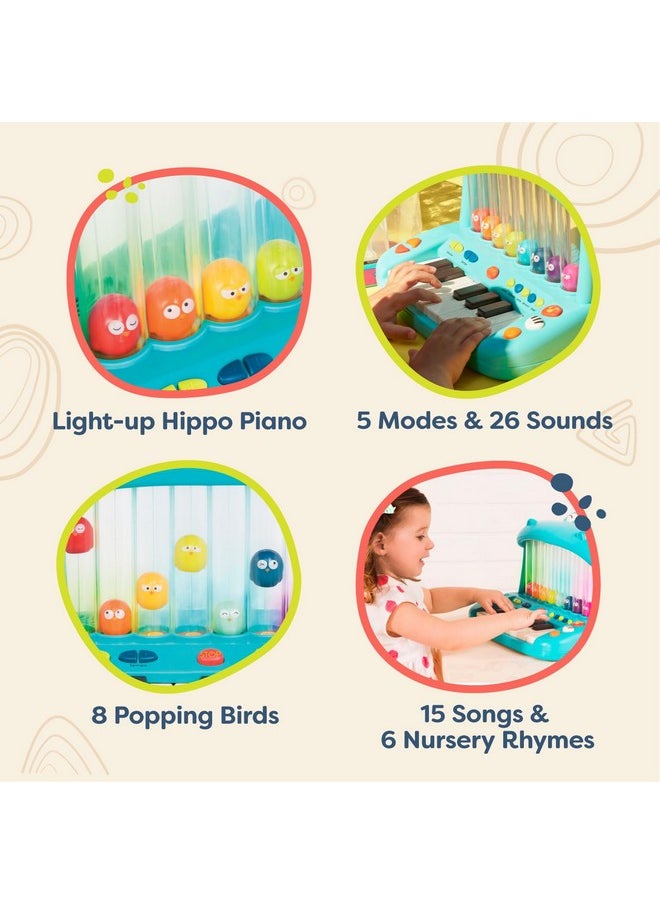 B. toys- Hippo Pop- Musical Toy Keyboard - Play Piano - Songs, Sounds & Lights - Musical Instrument for Toddlers, Kids - 12 Months +