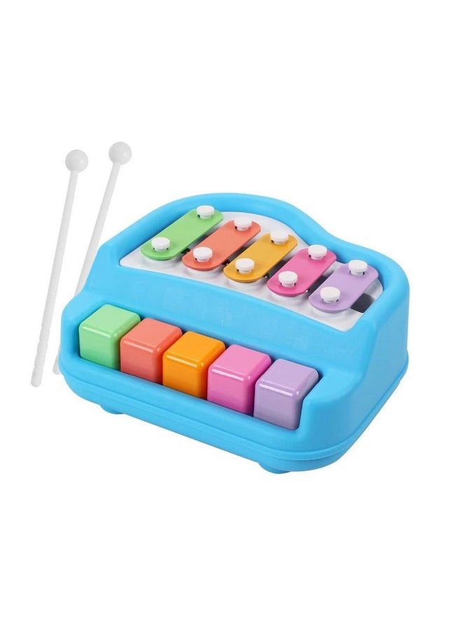 FunBlast Xylophone - Xylophone for Kids, Kids Musical Instruments, Kids Xylophone, Xylophone for 1 Year Old, Kids Drums & Percussion, Hammering & Pounding Toys, Hand Knock Piano Toys (Blue)