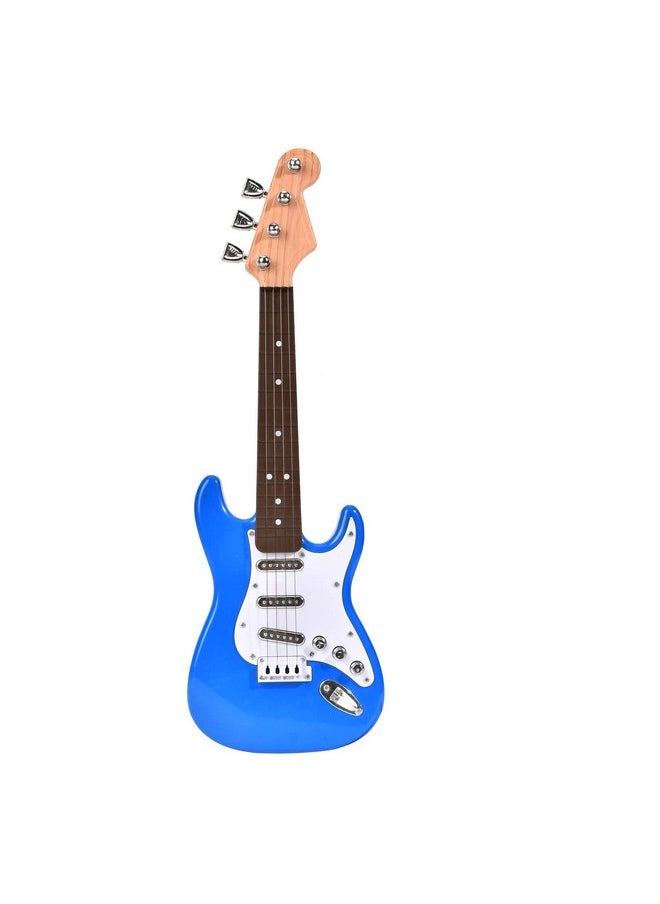 Huang Cheng Toys 16 inch Mini Guitar Toy for Kids,Portable Electronic Blue Guitar Musical Instrument Toy, Birthday Gifts for Beginner Children Toddler Boys Girls Age 3-6