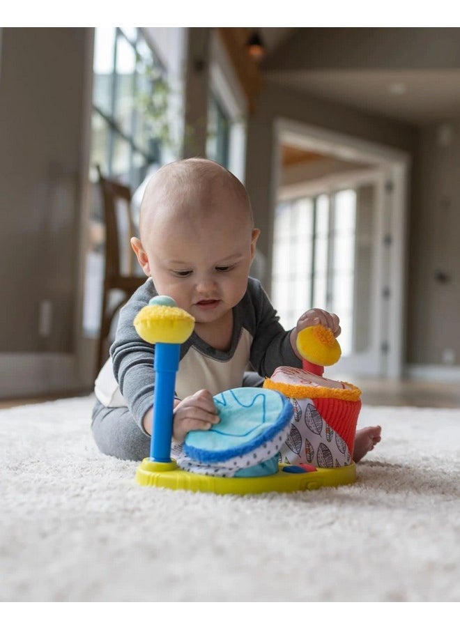 Lamaze Squeeze Beats First Drum Set - Baby Sensory Toy Includes Funny Animal Sounds - Colorful Baby Musical Toys for Early Childhood Development - Ages 12 Months and Up