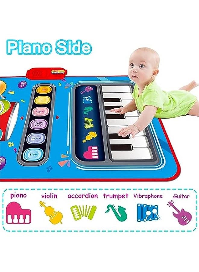 Baby Toys for 1 Year Old,Baby Musical Mat Toddler Toys Age 1-2, Piano Drum Babies Play Mat -Baby Music Toy 12-18 Months Babies Birthday Gifts for 1 2 3 Year Old Boys Girls