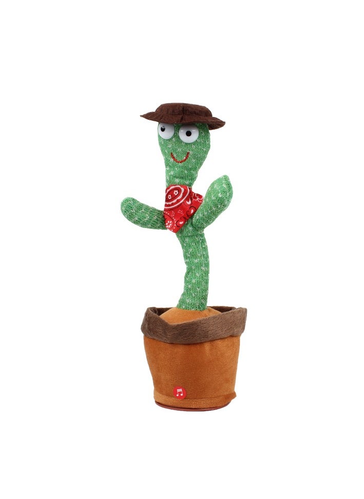 Dancing Talking Cactus Toy for Baby Toddler, Boys Girls Gifts Singing Mimicking Cactus Toy Recording Repeating What You Say Cactus Baby Toy