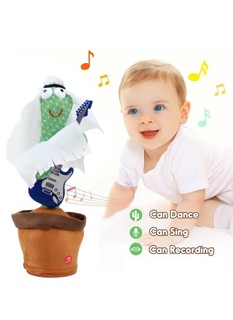 Dancing Talking Cactus, Toy for Baby Toddler, Boys Girls Gifts Singing Mimicking Cactus Toy Recording Repeating What You Say Cactus Baby Toy