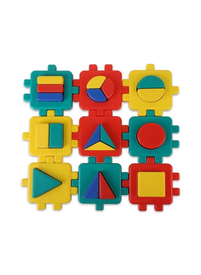 Shooting Star Geometrical Genious Interlocking Blocks Early Learning Educational Toy for Kids Multicolor 2Y+