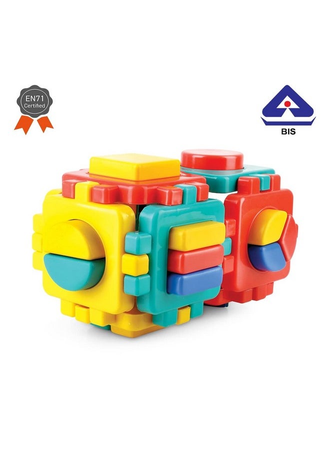 Shooting Star Geometrical Genious Interlocking Blocks Early Learning Educational Toy for Kids Multicolor 2Y+