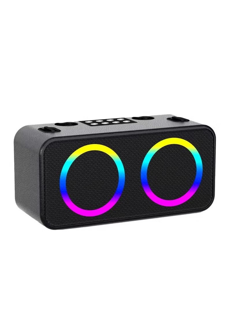 Portable Stereo Wireless Microphone Karaoke Set – High-Quality Bluetooth Wireless Speaker with 4 Lighting Effects
