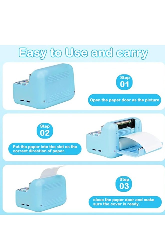 Kids Instant Print Camera with 1080P Video, Digital Photo, MP3 Player, Games & Rechargeable Battery – Fun Toy Camera for Boys & Girls