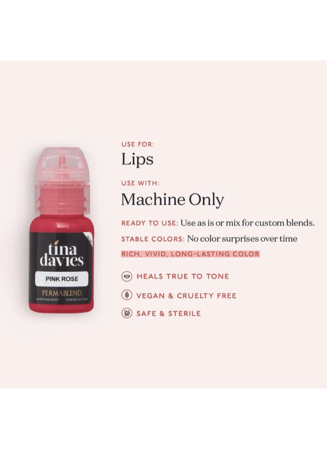 X Tina Davies Lip Pigment - Pink Rose 15Ml Pbtdpr1/2