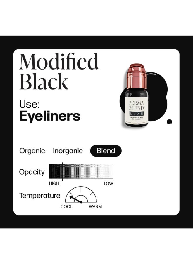 Luxe Eyeliner Pigment Modified Black 15Ml Vegan, And Long-Lasting Lxmb1/2-S