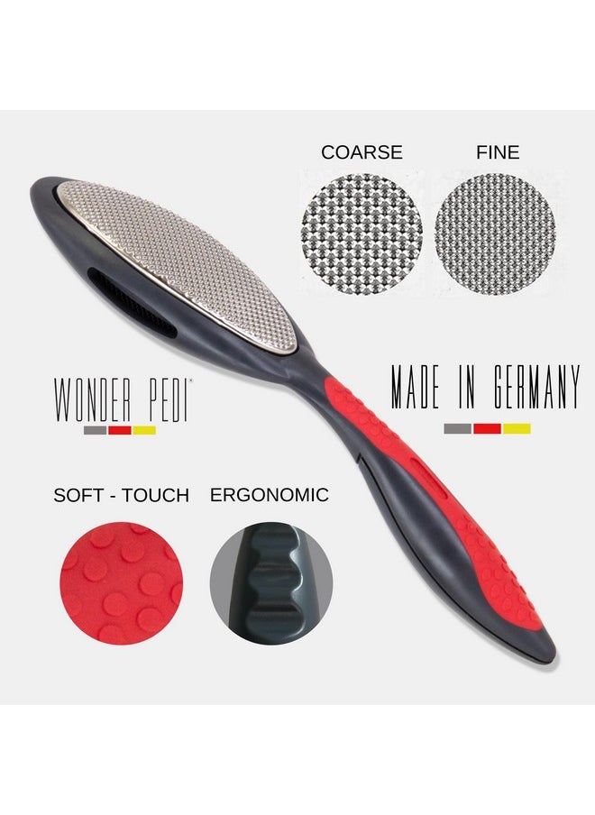 Made in Germany Double Sided Metal Foot File - Stainless Steel Feet Callus Remover - Feet Scrubber Dead Skin - Heel Scraper Cracked Heels Repair Professional Foot Rasp.