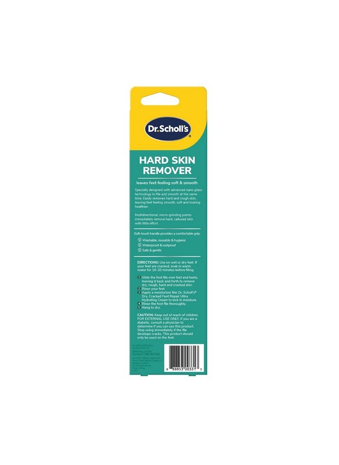 Dr. Scholl's Hard Skin Remover Nano Glass Foot File - Foot Callus Remover, Durable Foot Scrubber, Dead Skin Remover, Hygienic Pedicure Tool, Long Lasting Foot Buffer, Soft Smooth Feet