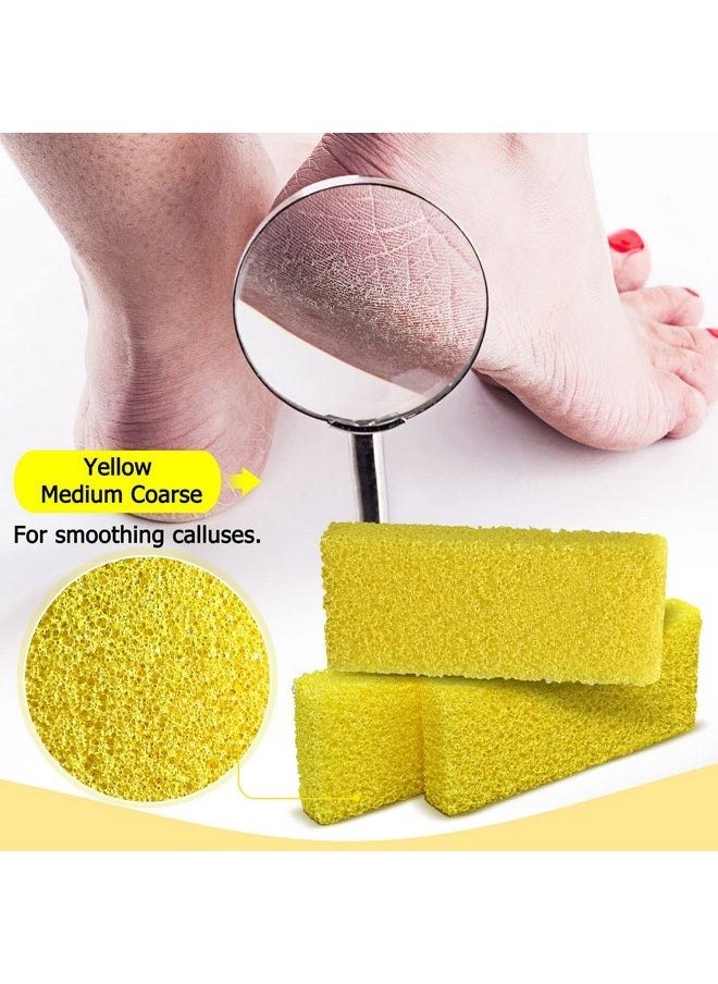 Disposable Foot Scrubber Sponge Pads Pedicure Pumice Stone for Feet Callus Remover Medium Coarse Yellow 40Pcs
