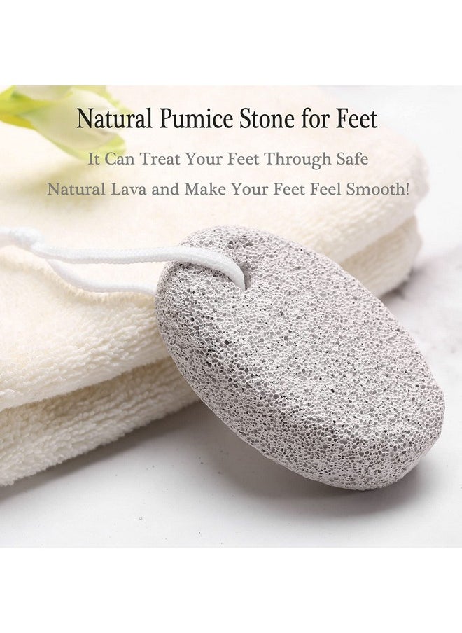2PCS Natural Pumice Stone for Feet, HOOMBOOM Lava Pedicure Tools Hard Skin Callus Remover for Men/Women Feet and Hands - Natural Foot File Exfoliation to Remove Dead Skin