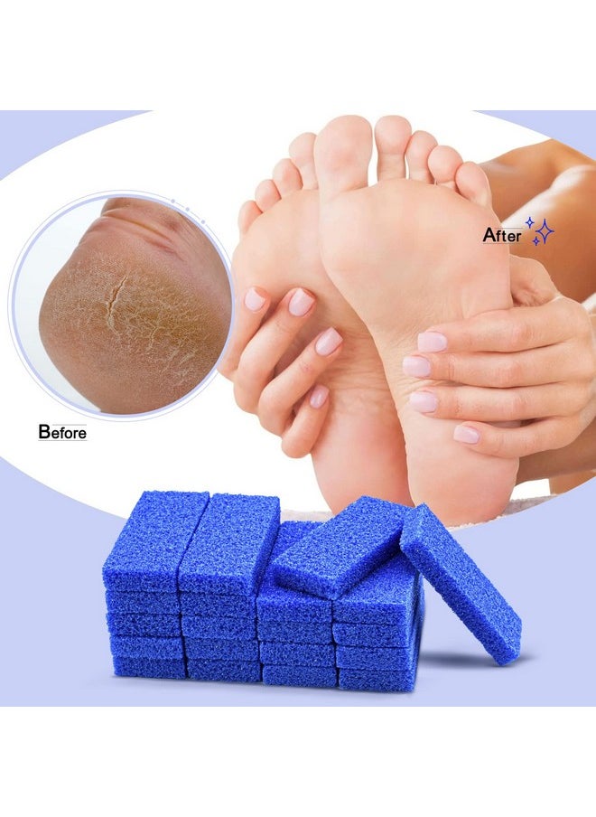 Disposable Foot Scrubber Sponge Pads Pedicure Pumice Stone for Feet Callus Remover Coarse Blue 40Pcs