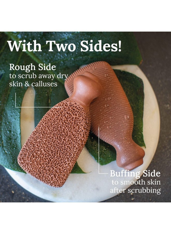 Pumice Stone for Feet Lasts 5+ Years Foot Exfoliator Scrubber Callus Remover Made of Natural Terra-Cotta