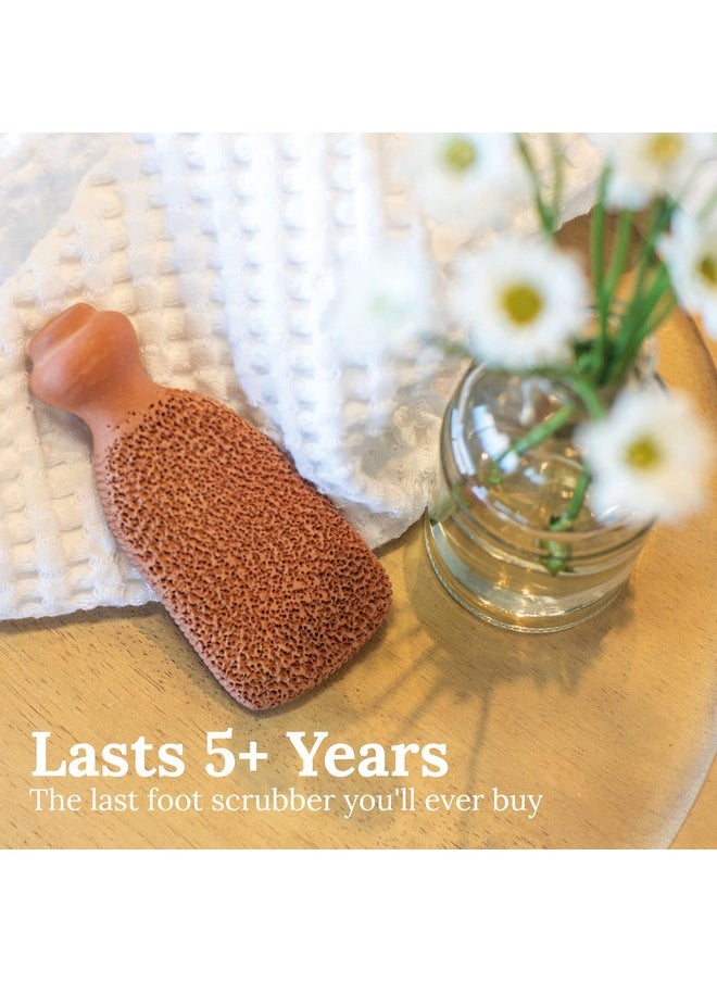 Pumice Stone for Feet Lasts 5+ Years Foot Exfoliator Scrubber Callus Remover Made of Natural Terra-Cotta