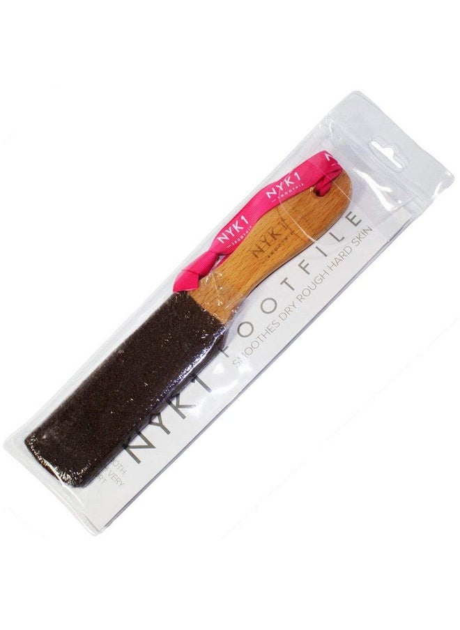 NYK1 Smoothie Foot File Natural Curved Wood, Eliminates Dry Scratchy Hardened Dead Skin Instantly, Pedi File Foot Tool for Perfectly Soft Velvety Smooth Pedicure Finish Great Gift or Add on Item