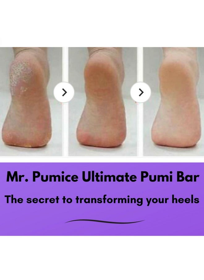 Mr. Pumice Ultimate PUMI Bar 2-in-1 Dual Grit (Medium + Coarse) Callus Remover, Pedicure Stone & Ped File Scrubber for Smooth Feet and Heels (4 Pack)