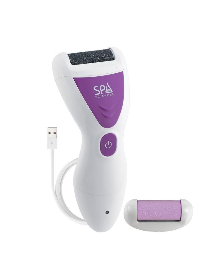 Spa Sciences Viva Most Powerful Pedicure Tool Available-Professional Electronic Foot Smoothing Pedi Tool for Removing Hard, Dry, Cracked Skin/Calluses on Feet, Rechargeable-2 Treatment Heads Included