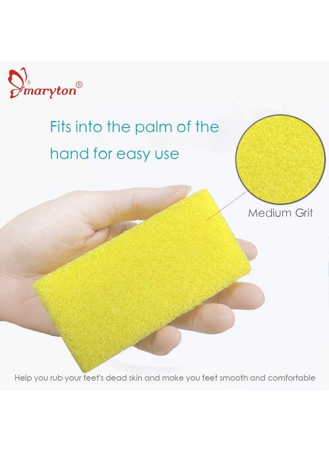 Maryton Pumice Sponge for Feet, Ultimate Pedicure Stone Callus Remover & Foot Scrubber Bulk Pack of 4(Assorted Colors)