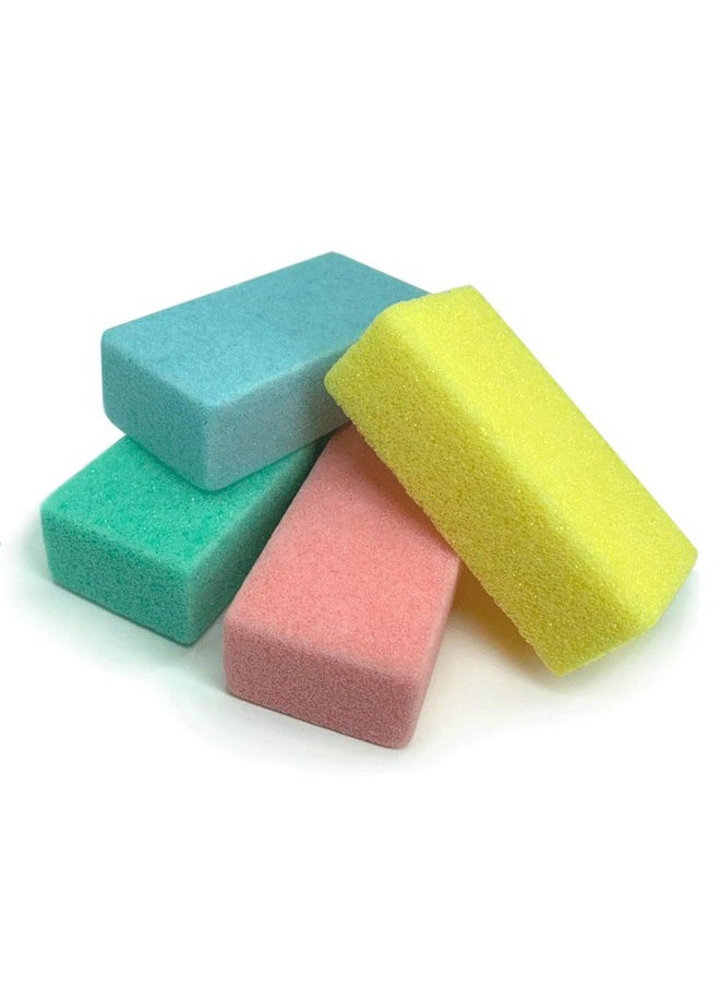 Maryton Pumice Sponge for Feet, Ultimate Pedicure Stone Callus Remover & Foot Scrubber Bulk Pack of 4(Assorted Colors)