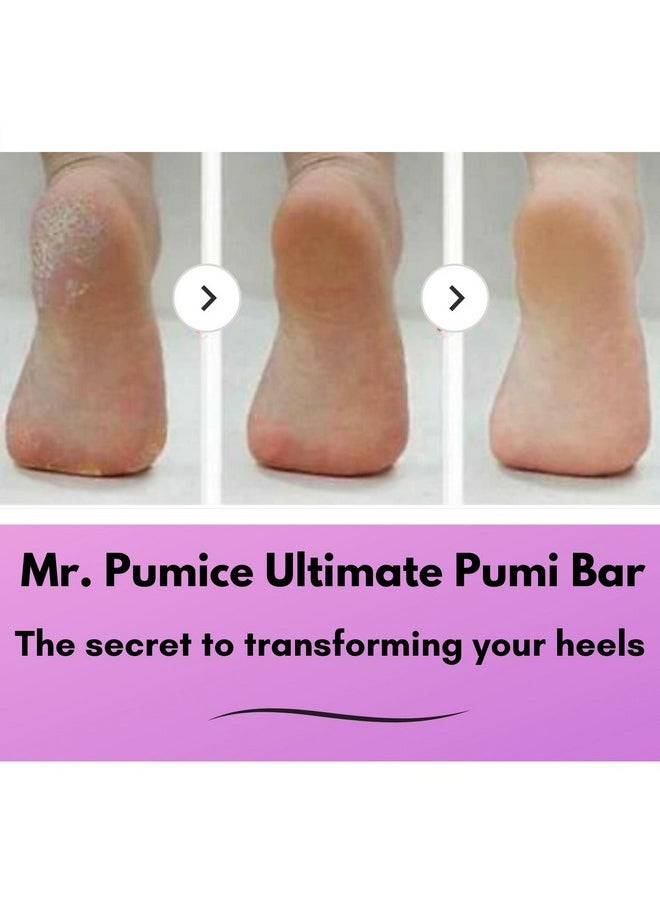 Mr. Pumice Ultimate PUMI Bar: 2-in-1 Dual-Grit (Medium + Coarse) Callus Remover, Pedicure Stone & Ped File Scrubber for Smooth Feet and Heels, (12-Count Display Box)