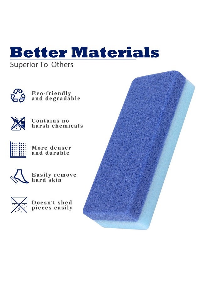 6 Pack Foot Pumice Stone for Feet Callus Remover, EWAGOA Pedicure Tools for Feet, Foot Exfoliator and Foot Scrubber Dead Skin Remover Cracked Heel Repair (6-Blue)