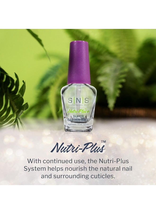 SNS Base Coat Nail Polish for Nail Dip Powder, Super Gelous Base - Long-Lasting & Fast-Drying Nail Strengtheners Gel Base for Premium Colors - Low Odor & No UV Lamp Required - 0.5 oz.