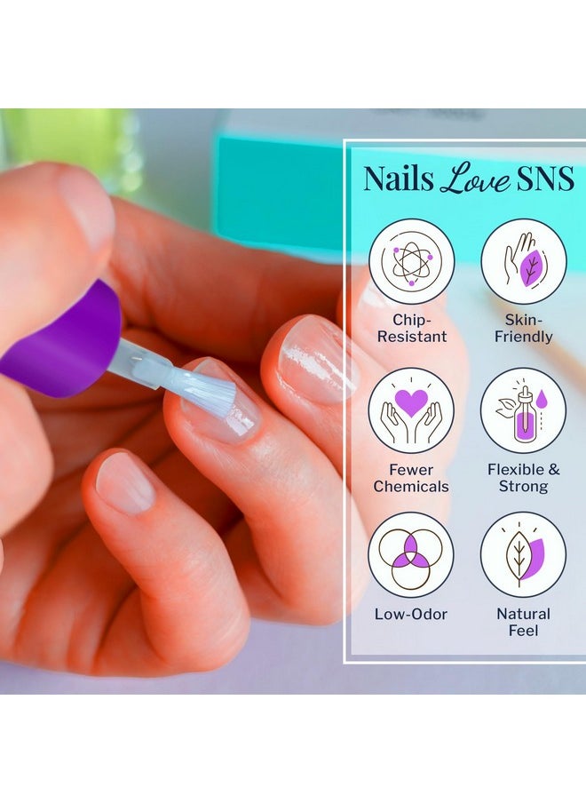 SNS Base Coat Nail Polish for Nail Dip Powder, Super Gelous Base - Long-Lasting & Fast-Drying Nail Strengtheners Gel Base for Premium Colors - Low Odor & No UV Lamp Required - 0.5 oz.