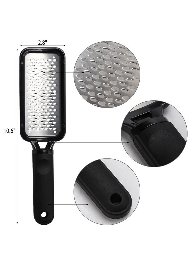 3 Pieces Colossal Foot Files Kit Foot Scrubber Foot Rasp and Double-Sided Heel Files Pedicure Tools Callus Remover Stainless Steel Feet Scraper Foot Grater for Dead Skin
