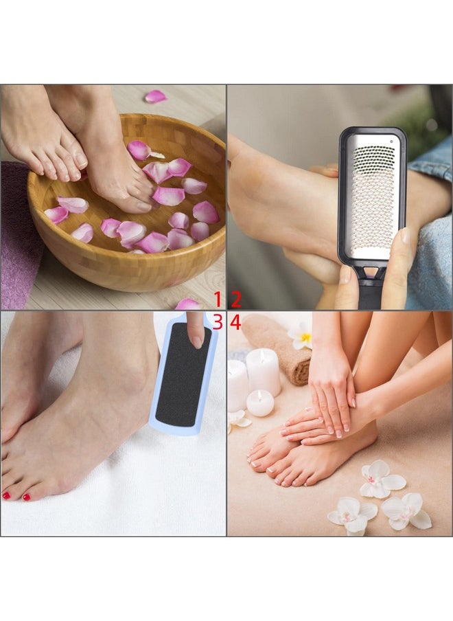 3 Pieces Colossal Foot Files Kit Foot Scrubber Foot Rasp and Double-Sided Heel Files Pedicure Tools Callus Remover Stainless Steel Feet Scraper Foot Grater for Dead Skin