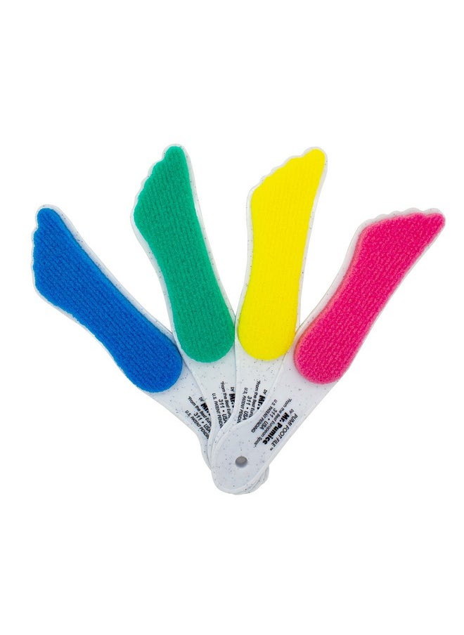 Mr. Pumice Large Pumi Foot File (4 Pack): 2-in-1 Callus Remover Pedicure Stone & Ped Scrubber For Smooth Feet and Heels, Dual-Grit (Medium + Coarse)