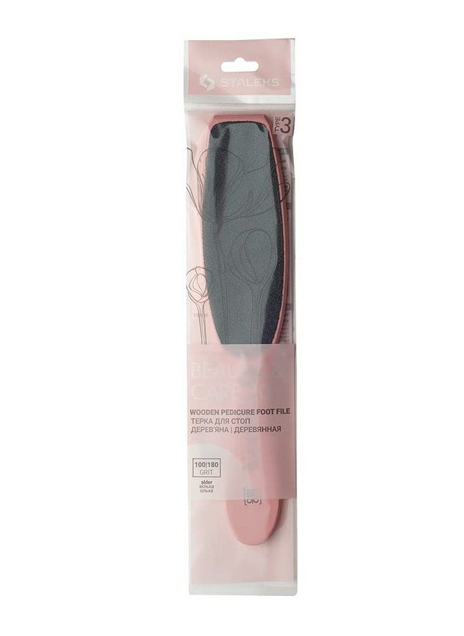 Staleks Wooden Pedicure Foot File BEAUTY & CARE ABC-20/3 (Pink)