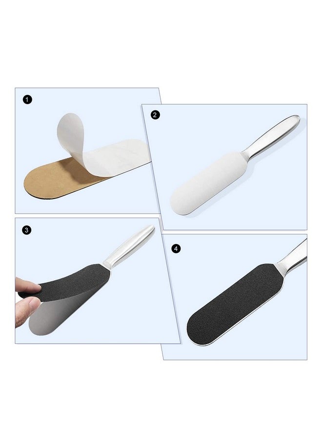NMKL38 Pedicure File Refill Pads Callus Remover, Pedi File Replacement for Reusable Stainless Steel Foot Rasp Handle, 50 Count (Black - 180 Grit)