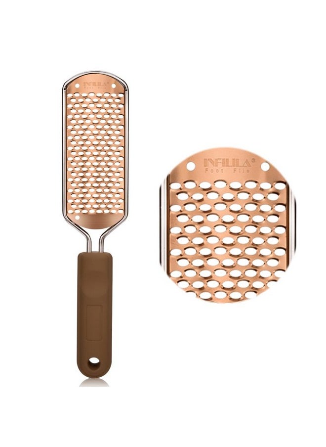 NXJ INFILILA Pedicure Foot File Callus Remover Foot Grater Professional Stainless Steel Callus Remover for Feet Heel Scraper for Feet Foot Scrubber for Dead Skin Foot File for Wet & Dry Feet