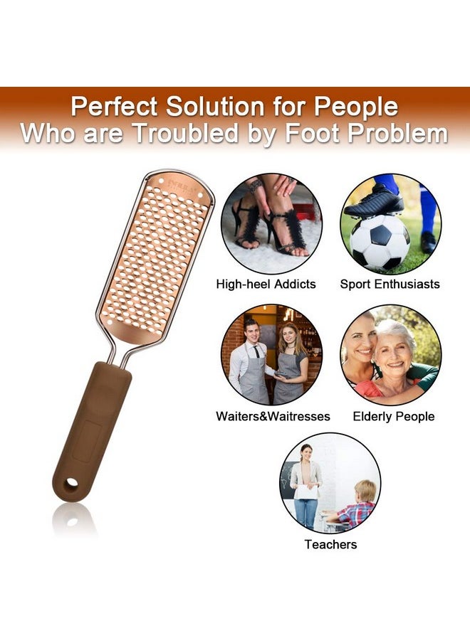 NXJ INFILILA Pedicure Foot File Callus Remover Foot Grater Professional Stainless Steel Callus Remover for Feet Heel Scraper for Feet Foot Scrubber for Dead Skin Foot File for Wet & Dry Feet